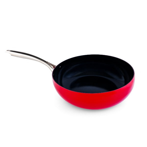 DiamoTech 12" EaZy Flip Wok, Ceramic Nonstick, Toxin-Free