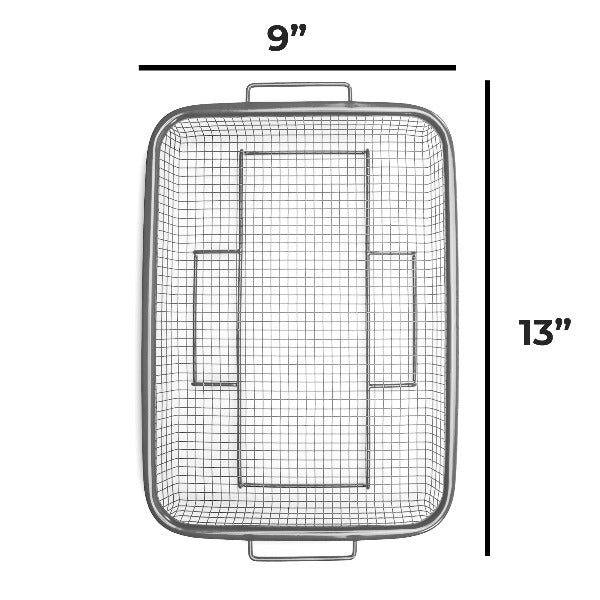 2 DiamoTech Gray Crisper Baskets + 1 Set of Stainless Steel Knives