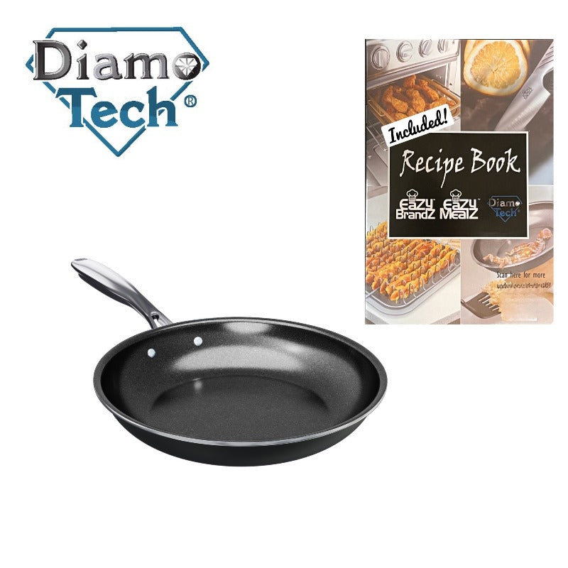 diamotech 9.5” frying pan, nonstick 4-layered durable diamond ceramic coating, 100% ptfe & pfoa free