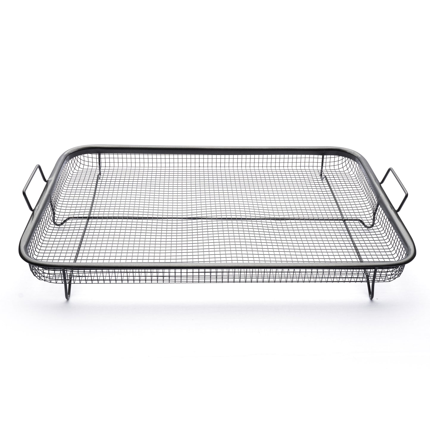 EaZy MealZ XL Air Fry Crisper Basket & Tray Set, 12.5" x 17.5" Gray