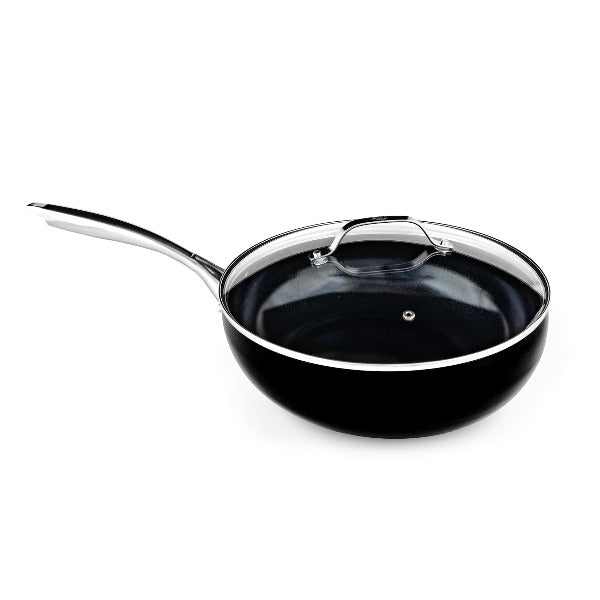 DiamoTech 12" EaZy Flip Wok, Ceramic Nonstick, Toxin-Free