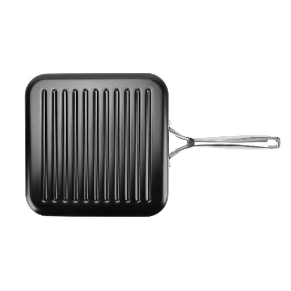 eazy mealz non-stick square grill pan, large, 10.5″