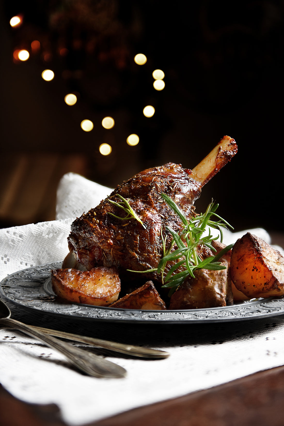 Air Fryer Herb-Crusted Leg of Lamb