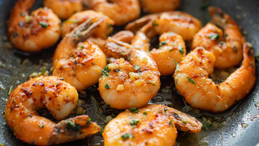 Air Fry Spicy Garlic Butter Shrimp