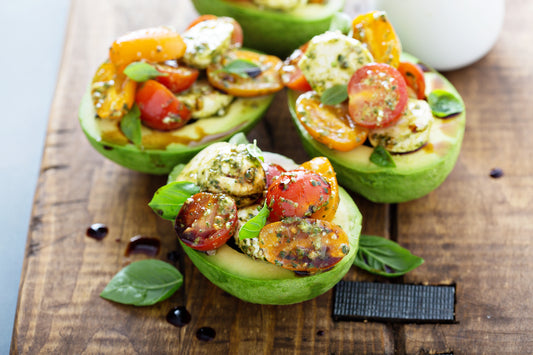 Air Fryer Caprese Stuffed Avocado