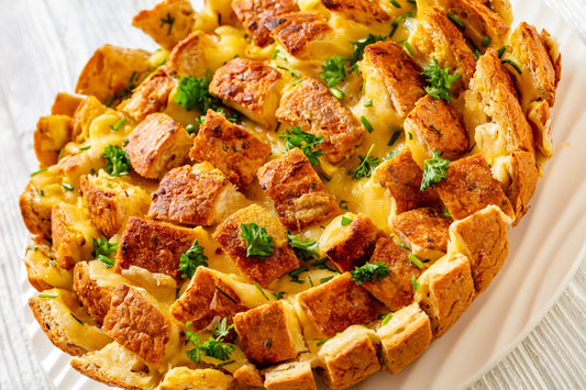 Air Fryer Cheesy Garlic Pull-Apart Boule