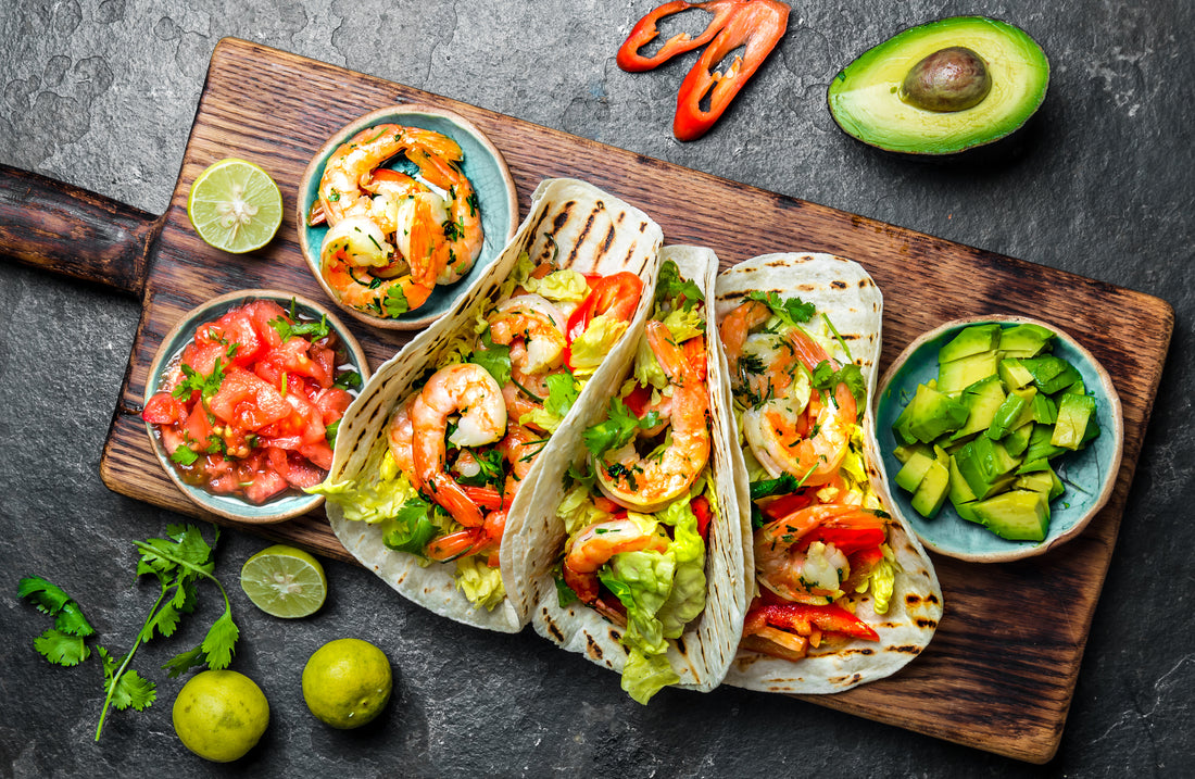 Air Fry Cilantro Lime Grilled Shrimp Tacos