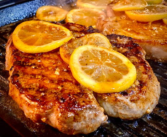 Grilled Lemon and Honey Glazed Pork Chops