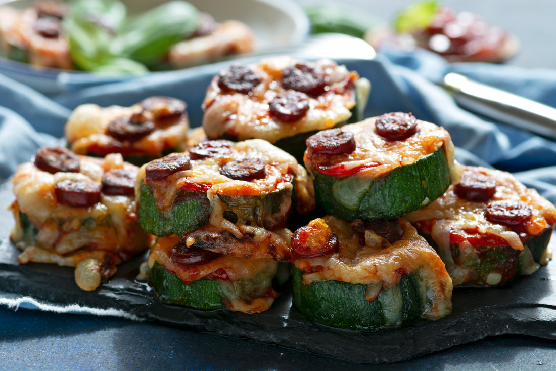 Air Fry Zucchini Pizza Bites