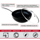 DiamoTech 12" EaZy Flip Wok, Ceramic Nonstick, Toxin-Free