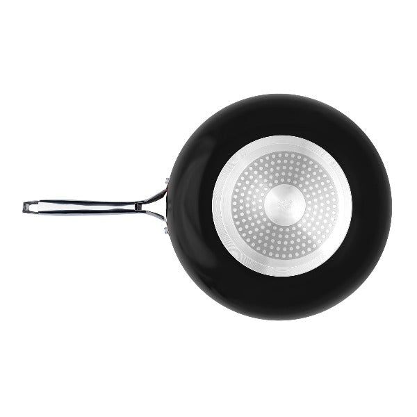 DiamoTech 12" EaZy Flip ceramic nonstick Wok with glass lid and recipe book
