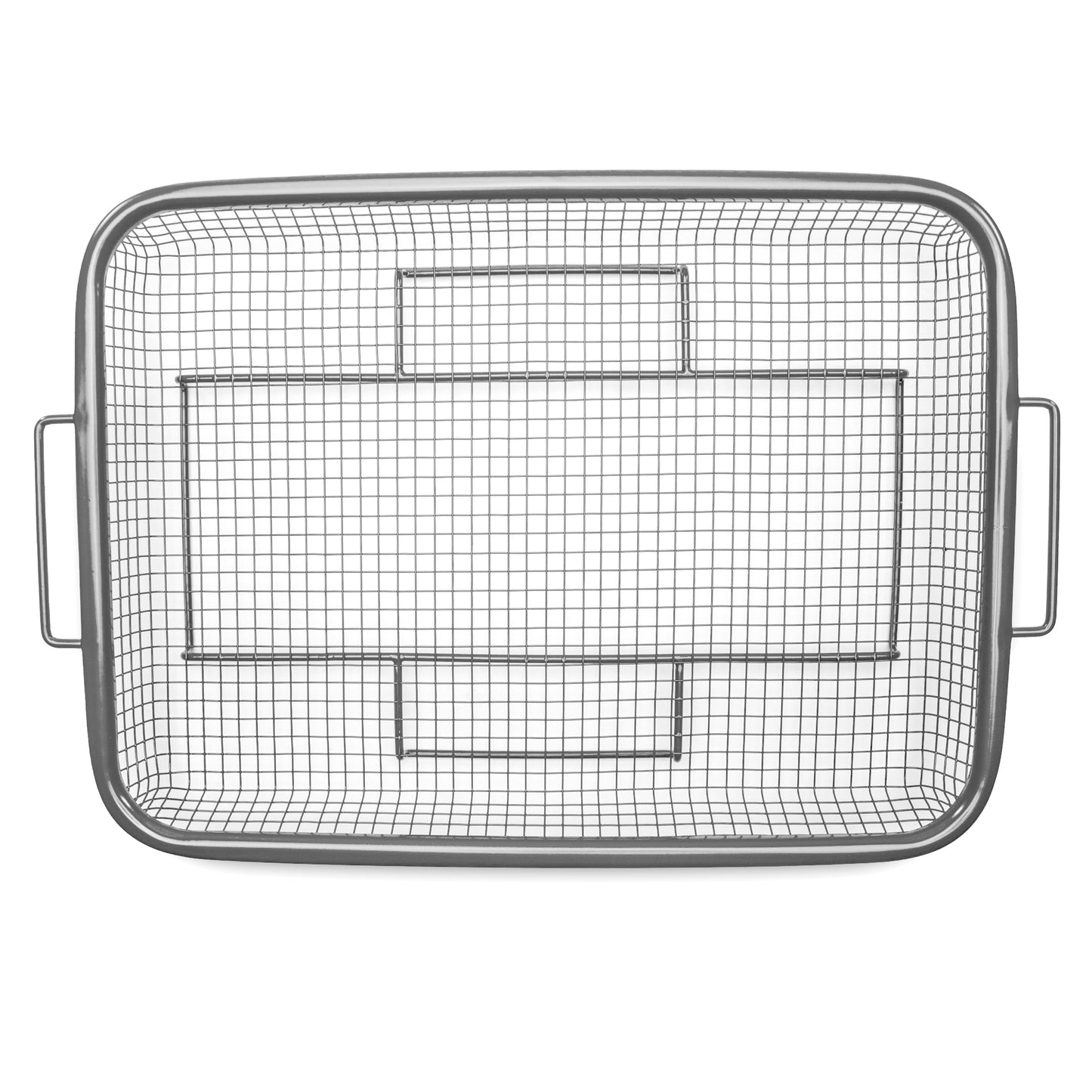 DiamoTech 2-Piece Crisping Baskets Oven & Air Fry Crisper Basket Nesting Set Toxin-Free Non-Stick  Healthy Cooking 9"x 13" Gray