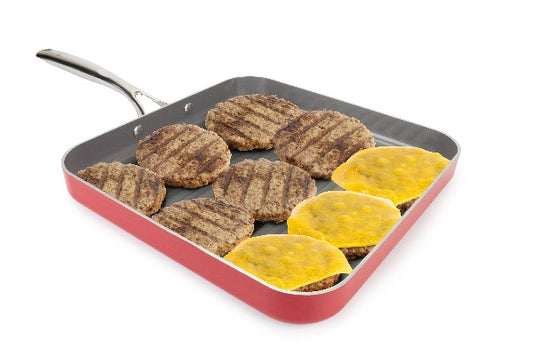 EaZy MealZ Non-Stick Square Grill Pan, Extra Large, 12"