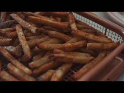 EaZy MealZ Air Fry Crisper Basket & Tray Set, 9.5" x 13" Gray