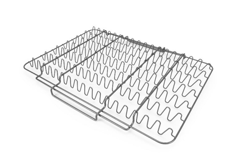 Eazy Mealz Bacon Rack & Tray Set, Rack and Grease Catcher, Non-Stick, Large, Gray