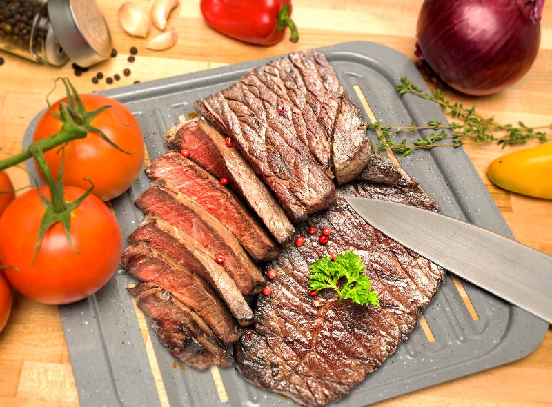 eazy mealz air fry grill pan, crisping basket & deep bake pan 3-pc set, deluxe, speckled
