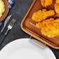 eazy mealz air fry crisper basket & tray set- copper
