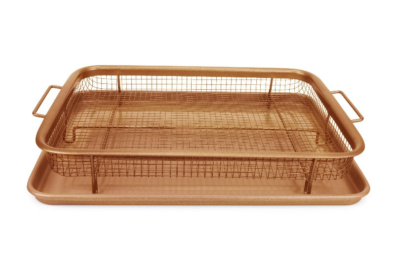 EaZy MealZ XL Air Fry Crisper Basket & Tray Set, 12.5 x 17.5