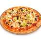 eazy mealz round air fry crisper basket & 12-inch pizza pan set, large, copper
