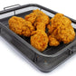 eazy mealz air fry crisper basket & tray set- gray
