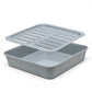 eazy mealz air fry grill pan, crisping basket & deep bake pan 3-pc set, deluxe, speckled
