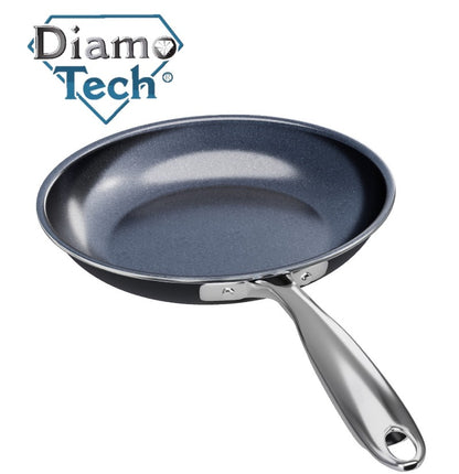 diamotech 9.5” frying pan, nonstick 4-layered durable diamond ceramic coating, 100% ptfe & pfoa free
