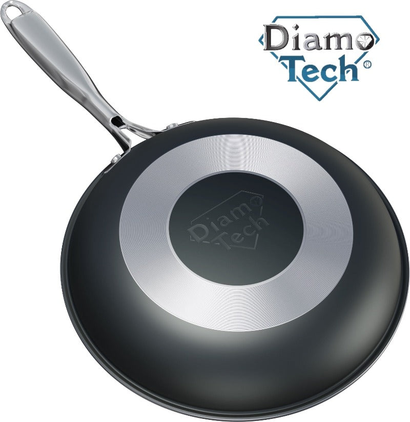diamotech 9.5” frying pan, nonstick 4-layered durable diamond ceramic coating, 100% ptfe & pfoa free